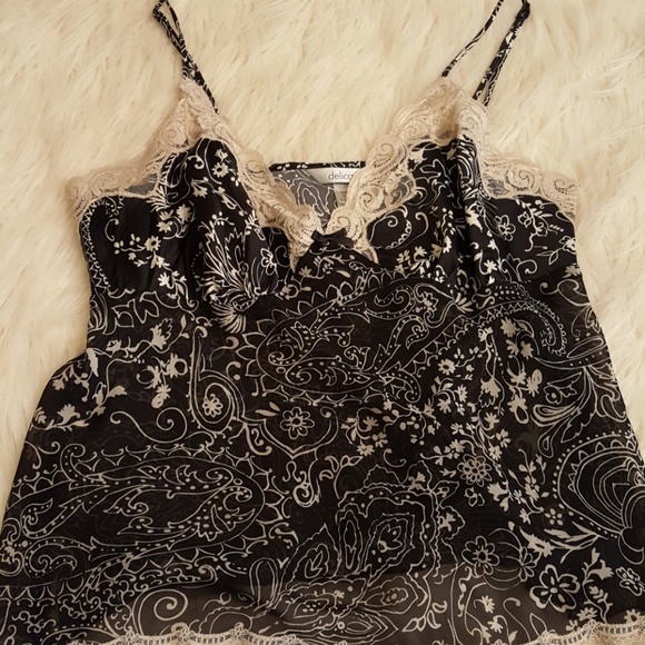 Vintage Other - VINTAGE BLK CREAM CAMI